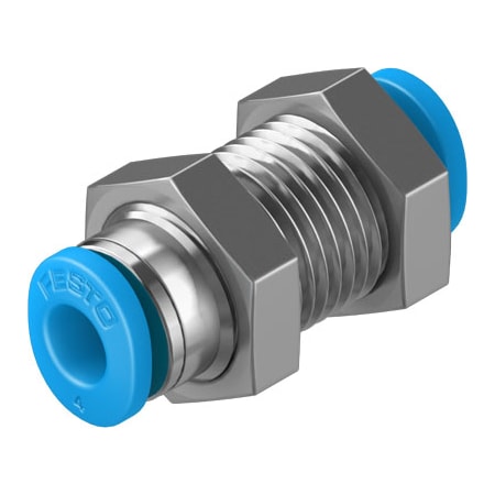 Festo Push-In Bulkhead Connector QSMS-4 QSMS-4